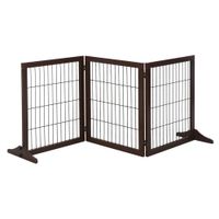 Absperrgitter für Hunde Kiefernholz Braun 185 x 36 x 71 cm