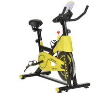 Fahrradtrainer höhenverstellbar Rollentrainer Stahl ABS Gelb+Schwarz