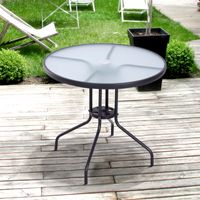 Gartentisch Balkontisch Bistrotisch Garten Beistelltisch mit Schirmloch