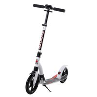 Kinderscooter Kickscooter mit Stoßdämpfung Tretroller Weiß 92,5 x 37,5 x 87-101,5 cm