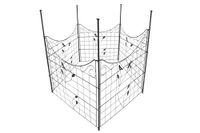 Metall-Gartenzaun, M2, pulverbeschichtet, ca. 77,5 x 64 cm - Anthrazit
