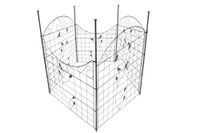 Metall-Gartenzaun, M1, pulverbeschichtet, ca. 77,5 x 64 cm - Anthrazit