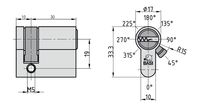 Profil-Halbzylinder - V55 10/30 mm - Gleichschließend Nr. 20