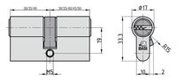 Profil-Doppelzylinder - V55 30/30 mm - Verschiedenschließend