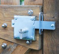 Aufschraub-Torschloss - ATS 80 - Lochung: PZ - Holztore - 6-tourig - Dorn: 39 mm - R/L