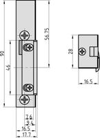 Elektro-Türöffner - ET 93 - mechanische Entriegelung - Einsatz für 6-12 Volt - DIN Links