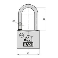 Vorhangschloss - VHS 612H - 40 mm - Verschiedenschließend - Wasserstop
