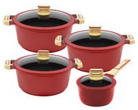 8tlg. Kochtopfset GOURMET ROT