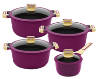 8tlg. Kochtopfset GOURMET AUBERGINE