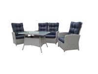 11tlg. Dining-Set - Grau-meliert
