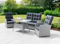11tlg. Dining-Set - Grau-meliert