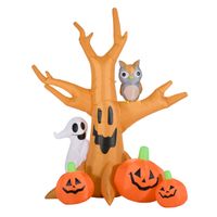 Halloween Aufblasbar Spukbaum Aufleuchtend Kürbis Geist Spukgespenst Deko