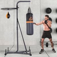 2-in-1 Standdesign Boxsackständer Boxsack Punchingball Boxstation