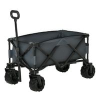 Faltbarer Bollerwagen 360° bis 20 kg Tragkraft Metall Oxford Dunkelgrau 108 x 53 x 59-89 cm