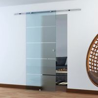 Glasschiebetür Schiebetür Glastür Zimmertür teilsatiniert 775 / 900 / 1025 x 2050 mm