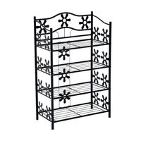 Pflanzenregal Pflanzentreppe Ständer 4 Etagen Metall Schwarz 59,5 x 30 x 92 cm