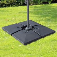4 x Sonnenschirmgewicht Sonnenschirmständer befüllbar mit Sand Wasser bis zu 130 kg 51 x 51 x 12 cm