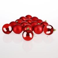 Weihnachtsbaumkugeln 54 tlg 5-8cm rot
