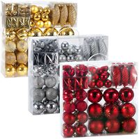Weihnachtsbaumkugeln Weihnachtsbaumschmuck 102 tlg  3/4/6/8cm gold