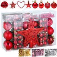 Weihnachtsbaumkugeln Christbaumschmuck 66 tlg Kugeln  3-6cm gold