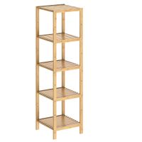 Casaria Badezimmerregal Bambus 4 Etagen 110 x 33 x 33 cm braun