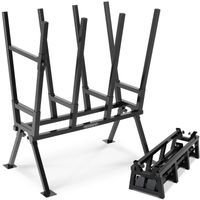 Deuba Sägeblock Höhenverstellbar mit Feststellbügel Stahl 105 x 77 x 50cm schwarz