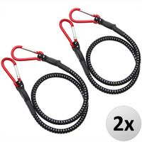 Deuba Spanngummi Expander 80 x 1cm  2er Set schwarz / weiß / rot