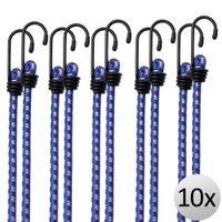 Deuba Spanngummi Expander 10er Set 30,5cm x 0,8cm blau / weiß / rot