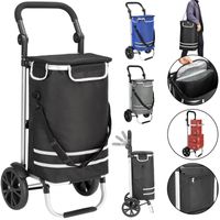monzana Einkaufstrolley Alu 35l 54 x 31 x 24cm schwarz