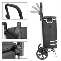 monzana Einkaufstrolley Alu 35l 54 x 31 x 24cm schwarz