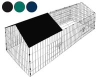 CADOCA Kleintierfreilauf - Hasenfreilauf inkl Sonnenschutz 180 x 75 x 75cm grün