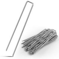 Deuba Heringe U 50er Set 15cm - 3mm silber