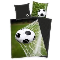Fußball Bettwäsche Größe 80x80 + 135x200 cm