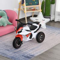 Kinder-Motorad Rutscherfahrzeug für 18-36 Monate mit Musik Weiß