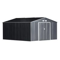 Gerätehaus Geräteschuppen Gartenhaus Schuppen Metall Kohlegrau