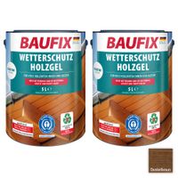 Wetterschutz-Holzgel, Dunkelbraun - 2er-Set