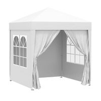 Pavillon 2x2m Faltpavillon 4 Seitenwände mit Fenster Tragetasche Stahl