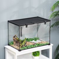 Terrarium für Reptilien Metall Schwarz 50 x 30 x 35 cm