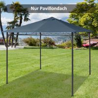 Pavillondach Ersatzdach Pavillonabdeckung Polyester Grau 3x3m