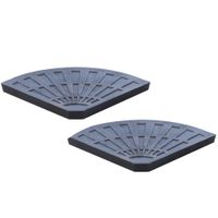 2-tlg. Set Gewichte für Sonnenschirmständer Platten Kunstharz + Metall Bronze 66 x 47 x 4,2 cm 30kg