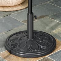 Sonnenschirmständer 13 kg Ständer Schirm Ø35/Ø38/Ø48mm Kunststoff + Zement Antik Schwarz Ø48 x 34cm