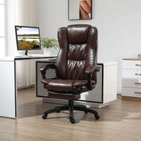 Bürostuhl Drehstuhl mit Massagefunktion Liegefunktion Braun