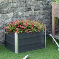 Hochbeet aus Stahl Gartenbeet Blumenkübel Pflanzkasten Handschuhe