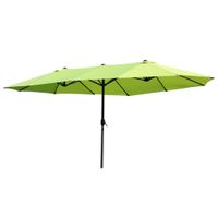 Doppelsonnenschirm Gartenschirm Marktschirm mit Handkurbel 460 x 270 cm