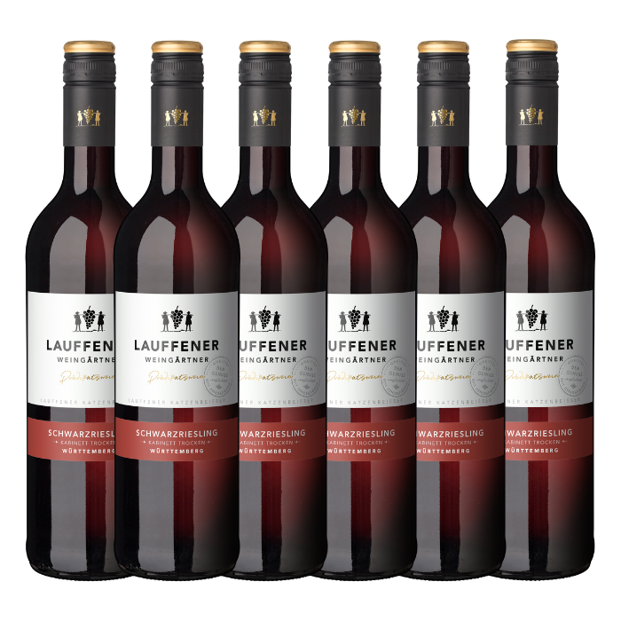 Lauffener Weingärtner eG Lauffener Katzenbeißer Schwarzriesling Kabinett trocken - 6er Karton (4,5 l)