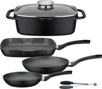 Pfannen-Set Gourmet Granit + Bräter 5-tlg.