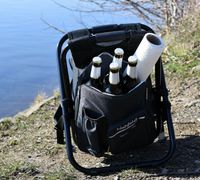 Camping Stuhl mit Rucksack und Kühltasche, ca. 36 x 29 x 41 cm – Schwarz
