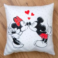 Disney's Mickey & Minnie Soft Velboa Kissen Größe 40x40 cm