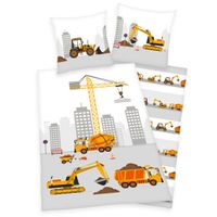 Baustelle Bettwäsche Größe 80x80 + 135x200 cm