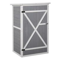 Gartenhaus Gerätehaus  für Garten Tanne Schwarz+Grau+Weiß 75 x 56 x115 cm